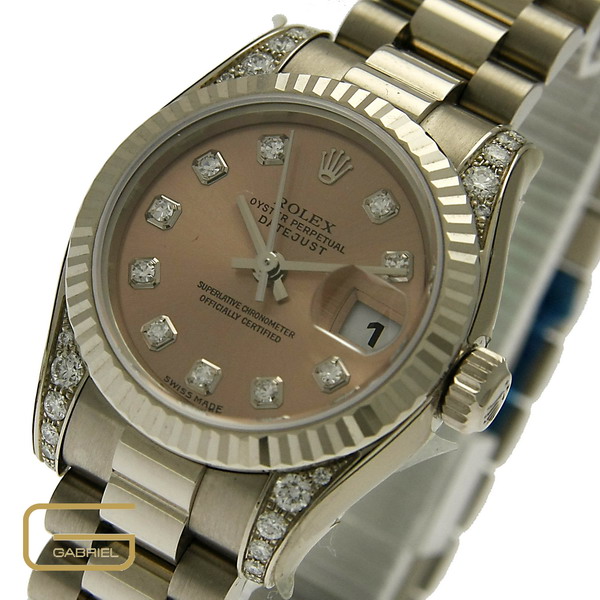 Rolex Lady DateJust 26mm 18K.Weissgold Diamanten NEU!!