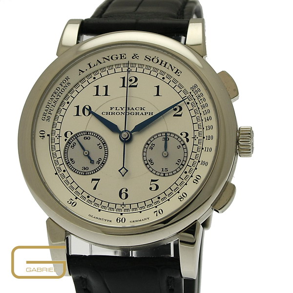 A.Lange & Söhne Flyback Weissgold mit Papiere