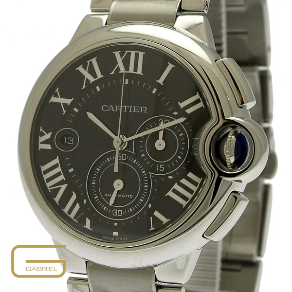 Cartier Ballon Bleu Chrono Stahl mit Papiere NEU!!