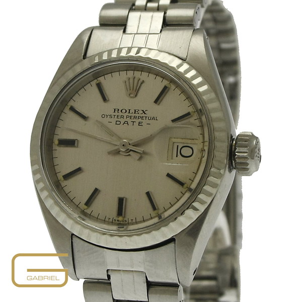 Rolex Lady Date Stahl Weissgold Lünette