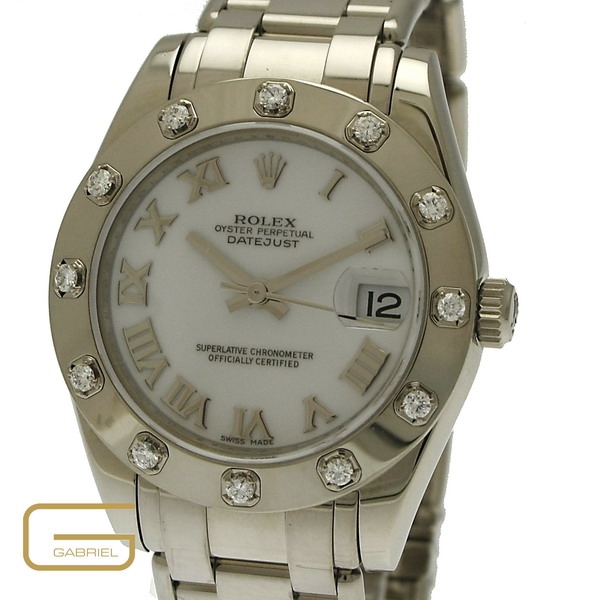 Rolex DateJust Pearlmaster Weissgold Brillanten mit Papiere