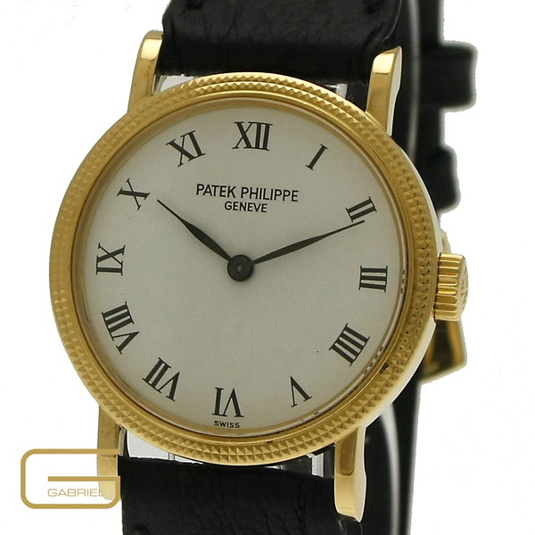 Patek Philippe Calatrava 18K.Gold Handaufzug Damenuhr