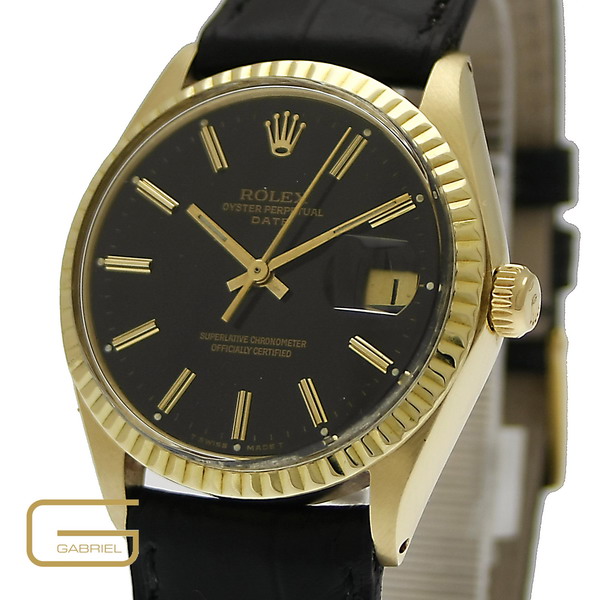 Rolex Date 18K.Gold/Lederband Ref.1500