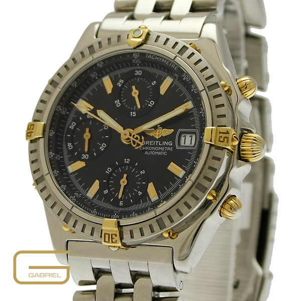 Breitling Chronomat Stahl-Goldreiter mit Papiere