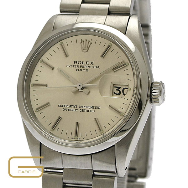 Rolex Date Ref.1500 Stahl silber Zifferblatt