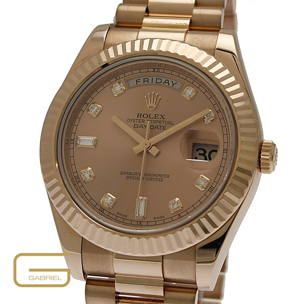 Rolex Day-Date II Ref.218235 Rosegold Brillanten mit Papiere