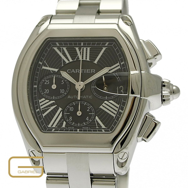 Cartier Roadster Chronograph Stahl mit Papiere