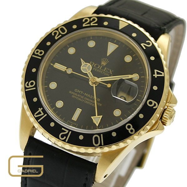 Rolex Gmt-Master 18K.Gold/Lederband Ref.16758