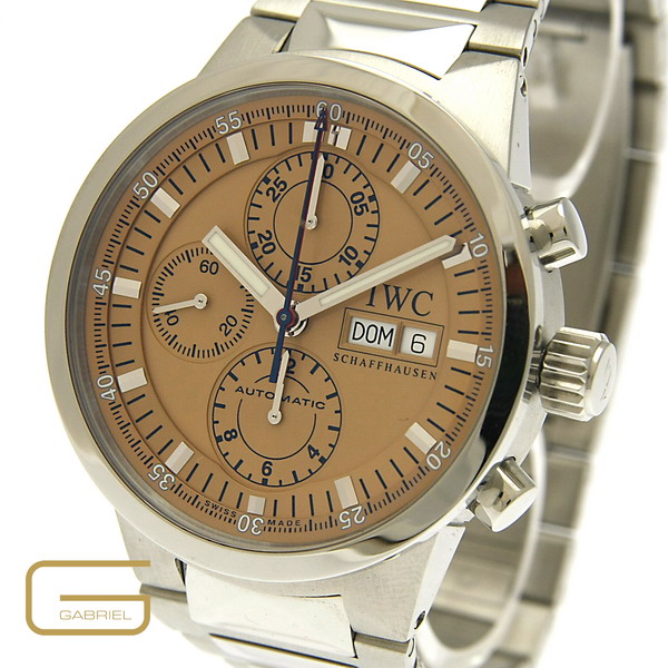 IWC Rattrapante Chronograph Stahl mit Papiere.