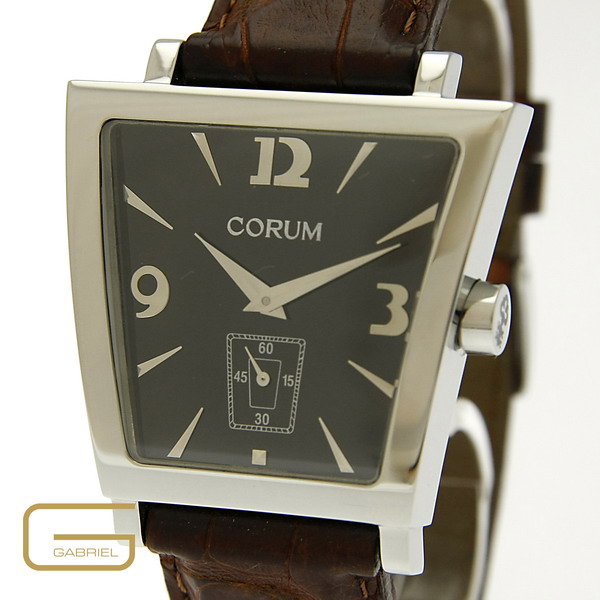 Corum Trapez Stahl/Lederband Quartz